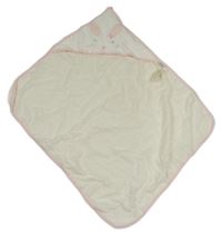 Nové - Biela froté osuška s kapucí - králik