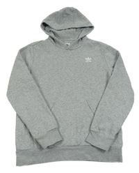 Šedá mikina s logem a kapucí Adidas