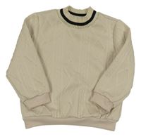 Béžová vzorovaná mikina