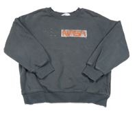 Antracitová mikina s potiskem - Nasa M&S