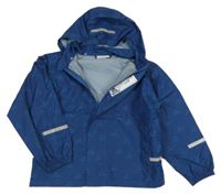 Tmavomodrá šušťáková jarná bunda s loďkami a kapucňou Impidimpi