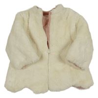 Bílá kožešinová zateplená oboustranná bundička zn.mayoral