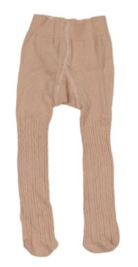 Světlerůžové vzorované punčocháče