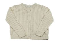 Béžový perforovaný prepínaci crop sveter H&M