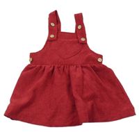 Vínové rebrované zamatové šaty so srdcem