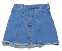 Svetlomodrá rifľová prepínaci rifľová sukňa Fishbone