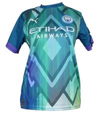 Dámské zeleno-tyrkysové fotbalové tričko Manchester City Puma 