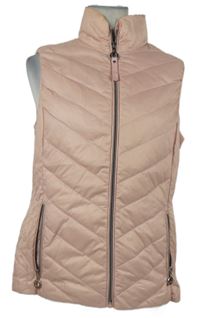 Dámská světlerůžová šusťáková lehce zateplená péřová vesta Frandsen 