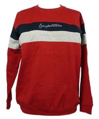 Dámská červeno-šedá mikina s pruhy Mentor 