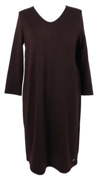 Dámské černo-vínové vzorované šaty Street One 