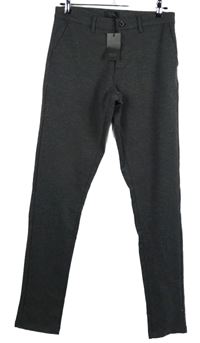 Nové - Pánské tmavošedé skinny teplákové kalhoty vel. 32/32