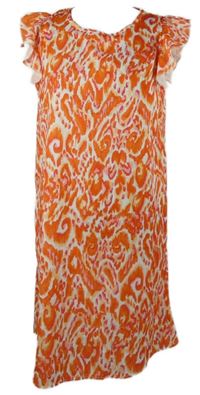 Dámske červeno-oranžové vzorované šaty Shein