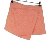 Dámska neónově ružová vzorovaná skort sukňa River Island