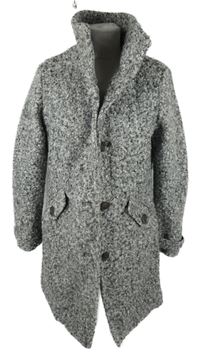 Dámský šedý buklé kabát Jean Pascale 