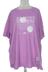 Dámske ružové voľné é tričko s nápismi Asos