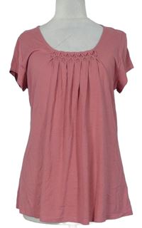 Dámmské ružové tričko so vzorom M&S