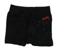 Čierne teplákové kraťasy s Mickey Mousem Primark