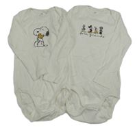 2s bílé body se Snoopym+ s Mickey Mousem a přáteli H&M