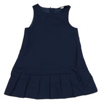 Tmavomodré skladané šaty H&M