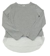 Sivé trblietavé úpletové tričko F&F