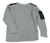 Svetlošedá -čierny sveter H&M