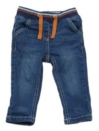 Modré rifle s úpletový pasem Alana