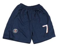 Tmavomodré športové kraťasy s číslom