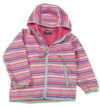 Růžovo-barevná pruhovaná softshellová bunda Killtec
