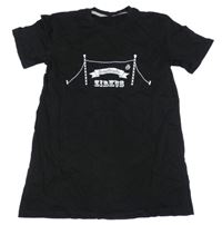 Čierne tričko s bielým potlačou