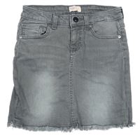 Sivá rifľová sukňa Only