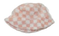 Bílo-růžový chlupatý klobouk Primark