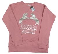 Nové - Růžová mikina s jednorožci Primark