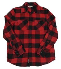 Čierno-červená kockovaná košeľa H&M