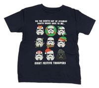 Tmavomodré tričko s potiskem - Star wars