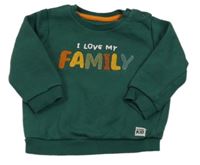 Tmavozelená mikina s nápisom zn. F&F