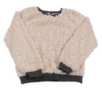 Nové - Světlerůžová chlupatá mikina George