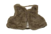 Hnědá kožešinová podšitá vesta C&A