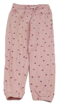 Růžové tepláky se srdíčky 