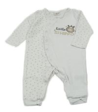 Bielo-bodkovaná ý overal s hrochem