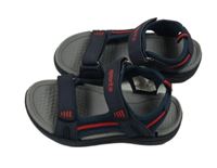 Tmavomodro-šedé sandály s nápisem vel.30