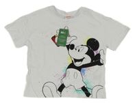 Nové -Bílé tričko s Mickeym Disney
