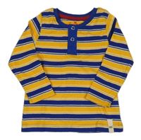 Modro-žlté pruhované tričko s cvokmi 