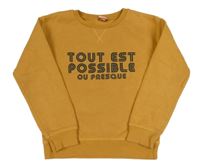 Okrová mikina s nápisom Tape A L'oeil