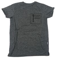 Sivé melírované tričko s nápisom Primark