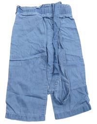 Modré culottes nohavice s opaskom M&S