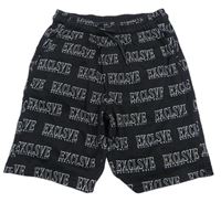 Čierne teplákové kraťasy s nápismi George