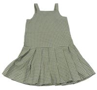 Bielo-čierno-limetkové kockované šaty Primark