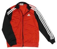 Červeno-čierna prepínaci športová mikina s logom Adidas