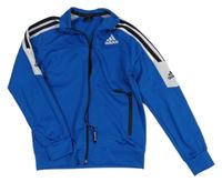 Kobaltově modrá propínací sportovní mikina s logem Adidas