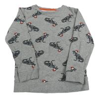 Sivá mikina s dinosaurami Urban